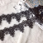1m 超繊細 ロココ風 ケミカルレース ブレード 黒 BK190117 ハンドメイド 手芸 素材 材料 DIY