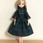 リカちゃん タータンチェックのワンピース