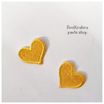 アップリケ❤︎ミニハート（黄色）❤︎2pcs-149