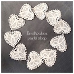 【再販】ケミカルレースブレード❤︎ハート（リボン）10pcs-156