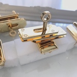 バッグ用ひねり金具 ゴールド(ベルト金具なし)