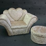 ブライス用　バービー用　ソファー　ソファ　シャンパンゴールドＣセット