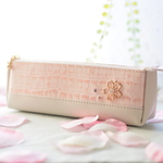 桜色のレザーペンケース【受注製作】