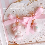 ましゅべびうさ ♡ いちごみるく ゆめかわピアス
