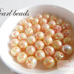 プラスチックビーズ　桜柄プリントパール　8ｍｍ　50個　M-Pearl30