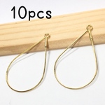 ♥大人気商品♥【再販×9】（10個）カン付き雫フープ（ゴールド）