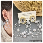 再販 パールシャワー×ビジューピアス 結婚式/パーティー 2way 