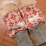 (新作)送料無料中までモコモコ暖かハンドウォーマー(雪柄)