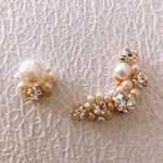 1番人気♡ウエディング♡パールビジューピアス イヤーカフ