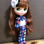 【送料無料】リカちゃん/ブライス  浴衣、レース帯セット