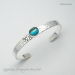 【hogeta様オーダーメイド品】エジプシャンターコイズ シルバーバングル Egyptian turquoise