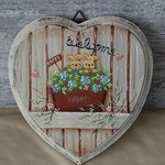 WELCOME・ハート「うさぎと植木鉢」ベース・ナチュラル