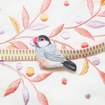帯留め  桜文鳥(ブローチ変更可)