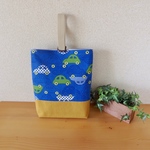 【受注製作】くるまクルマ車 × マスタード帆布 シューズケース
