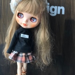 ブライス アウトフィット ファー帽子×チェックスカートコーディネート3点セット