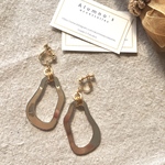 【イヤリング人気◎】メタルコンビネーションピアス/イヤリング【233】