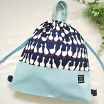 【入園入学準備】体操服袋・お着替え袋(ネイビー)
