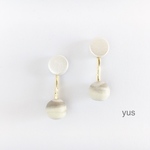 再販☆春ウッドパール×コットンパール☆ピアス/イヤリング