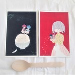ポストカード2種類「今夜は豆ごはん」「マメちゃんと小鬼ちゃん」
