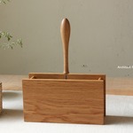 片手で出し入れできる ナラ無垢材のコロコロクリーナー＆ケース