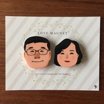 【受注製作】お祝いに！LOVE MAGNET　似顔絵オーダー