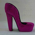 ブライス用　バービー用　ソファー　ソファ　ヒール型キラキラピンク