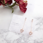 華奢ビジューハート♡* ピアス イヤリング