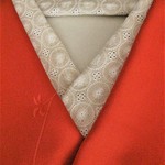 [新品]レース半衿（オフホワイト丸刺繡）綿80％麻20％