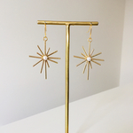 gold star×perl pierce 大ぶり ゴールドチャームのピアス