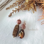 アシメ❁︎ブラウンバージョン❁︎ピアス＆イヤリング