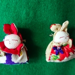袋うさぎのブローチ2個セット・・・送料込