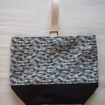 『ｋ様　オーダー品』くつ袋*リバティ*帆布*Cars*グレー*２５×２０✖１３cm