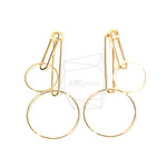 ERG-815-G【2個入り】ダブルサークルチャーム,two circles Earring Charm
