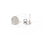 ERG-819-R【2個入り】サークルピアス,Flat Circle Earring Post/10mm x 10mm