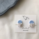 shumuck pastel blue 《イヤリング》