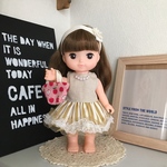 ふりふりフリルワンピース&お花レースのヘアバンド&ミニバッグセット  メルちゃん ソランちゃんの服