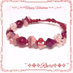 新作＊༅೫Kiss me Valentine೫༅ 天然石 パワーストーン ブレスレット