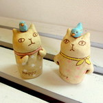 ＊kuu＊青い小鳥とねこ＊あたま