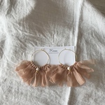 new❤︎ ロングチュールフープ デザイン/イヤリングorピアス