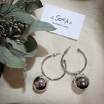 △大ぶりシルバーボールピアス△