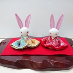 ウサギのちりめん細工    ひな祭り 