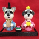 (S☆様オーダーのお品)羊毛フェルトシュナウザー雛