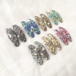 リバティぱっちん留め（オーバル・5ｃｍ）/Susanne 2個セット