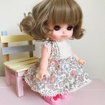 レミン ソラン メルちゃん のワンピース リバティプリント フェリシテ あずきミルク 服