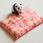 いちご　さくらんぼ　ギンガムチェックdesign〉バッグに入れて♡コンパクトティッシュケース