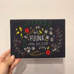 ハンドメイド刺繍ベビーボード