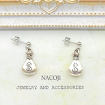 ドル袋のピアス　jackpot earrings