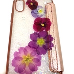 キラキラ♡押し花スマホケース手帳型iphonexs用