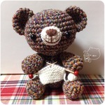 編みぐるみビックサイズくまちゃん🐻 編み物中🌼  サービス価格