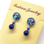 ブルー ピアス / ラピスラズリ ピアス / 天然石 ピアス